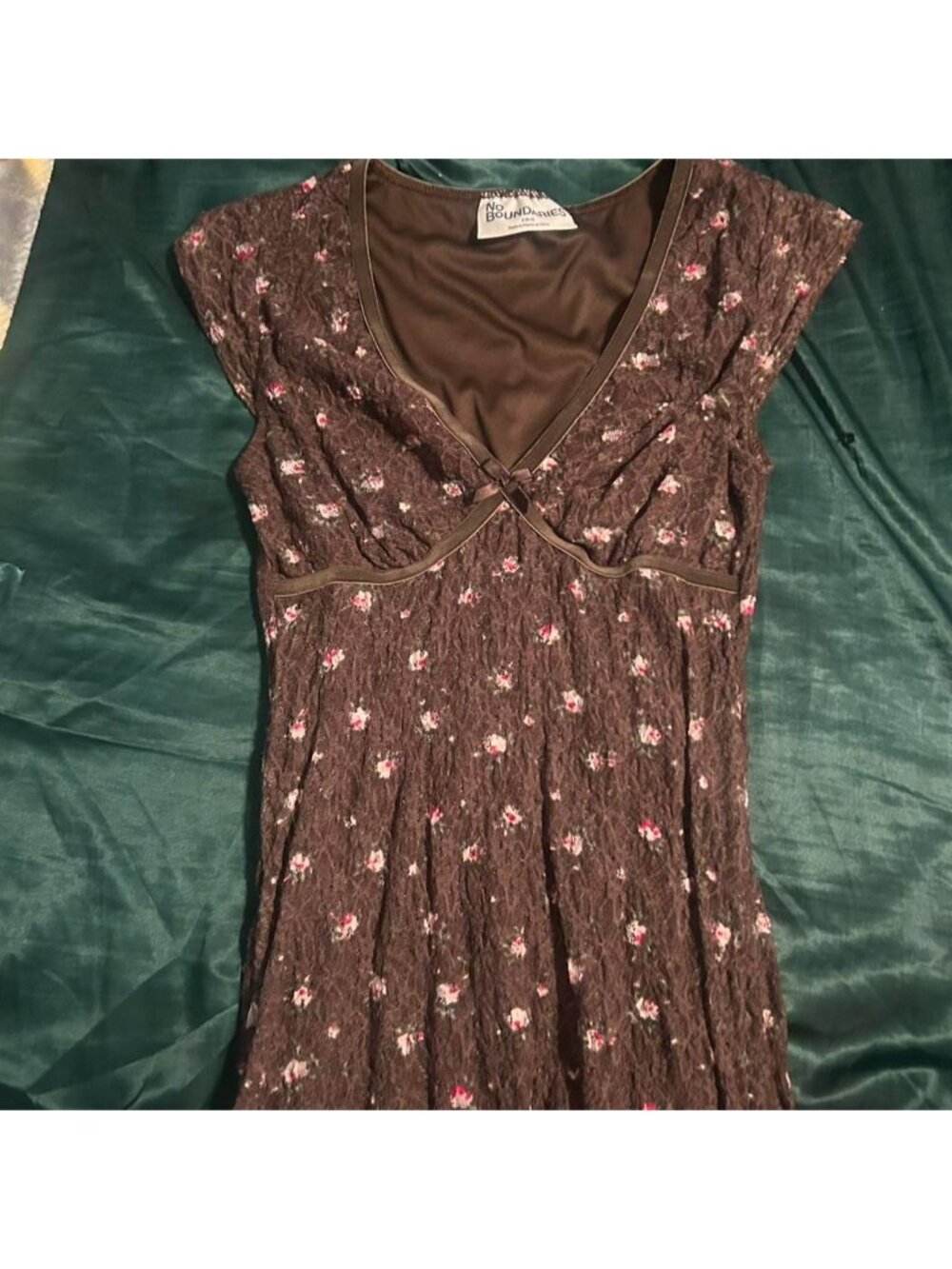 Floral brown dress
